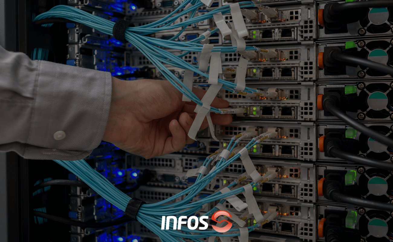 Exemplo de infraestrutura de rede com cablagem estruturada, certificação e ativos corporativos.