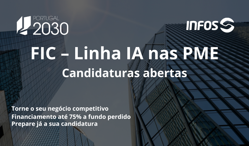 Representação da parceria entre a INFOS e a FMA para ajudar PME a obter apoios Portugal 2030.